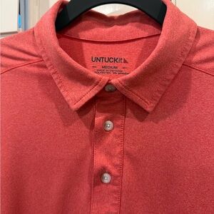 UNTUCKit Men's Polo Shirt in Rich Red (M)